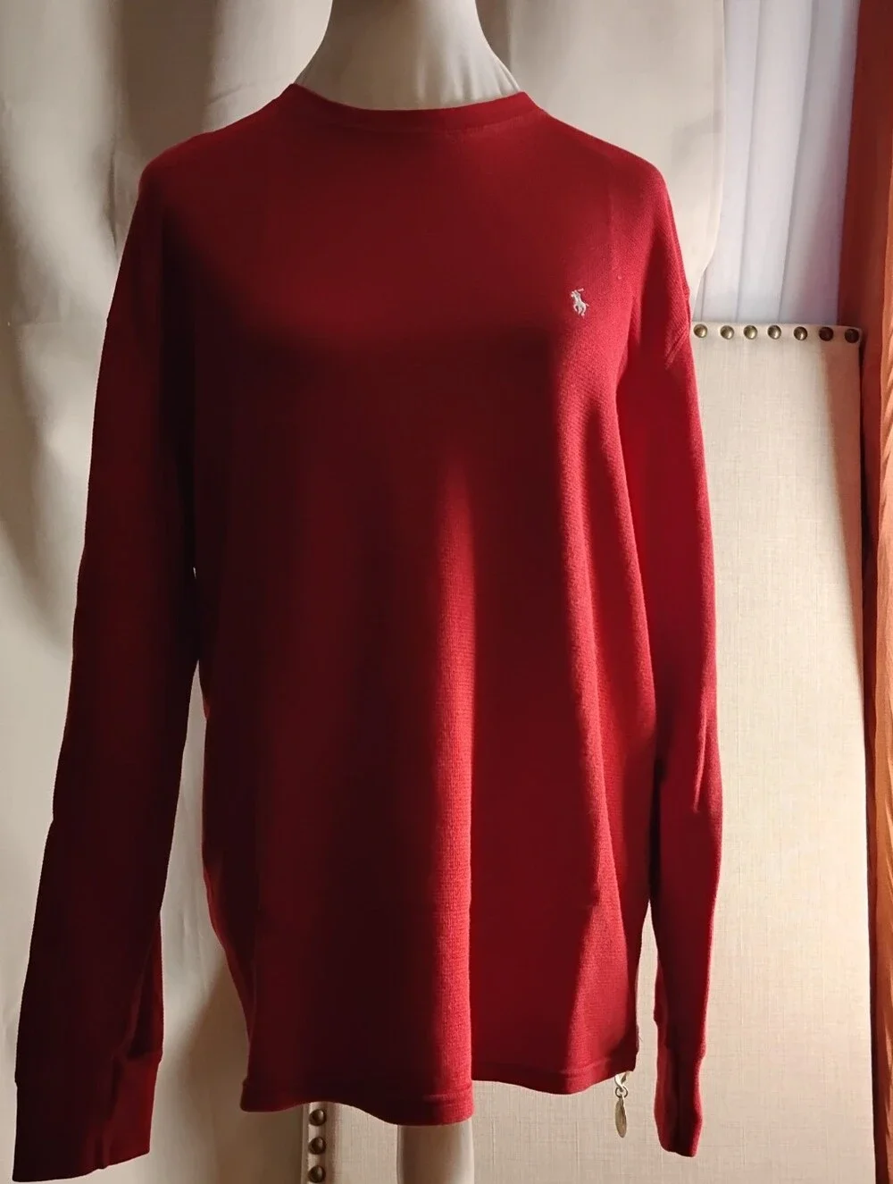 Polo Ralph Lauren Red Long Sleeve Waffle